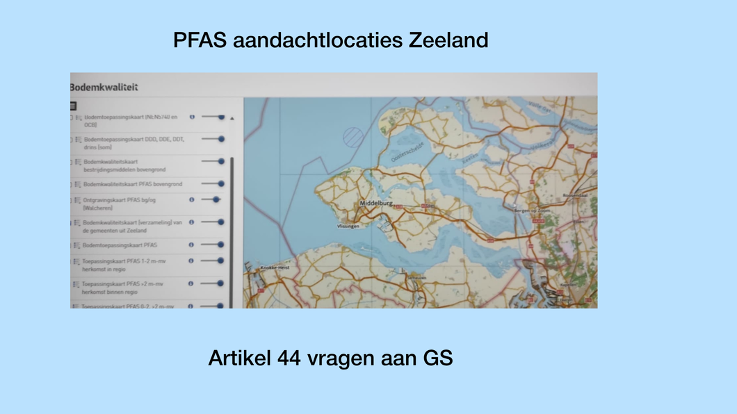 artikel 44 vragen PFAS aandachtlocaties Zeeland