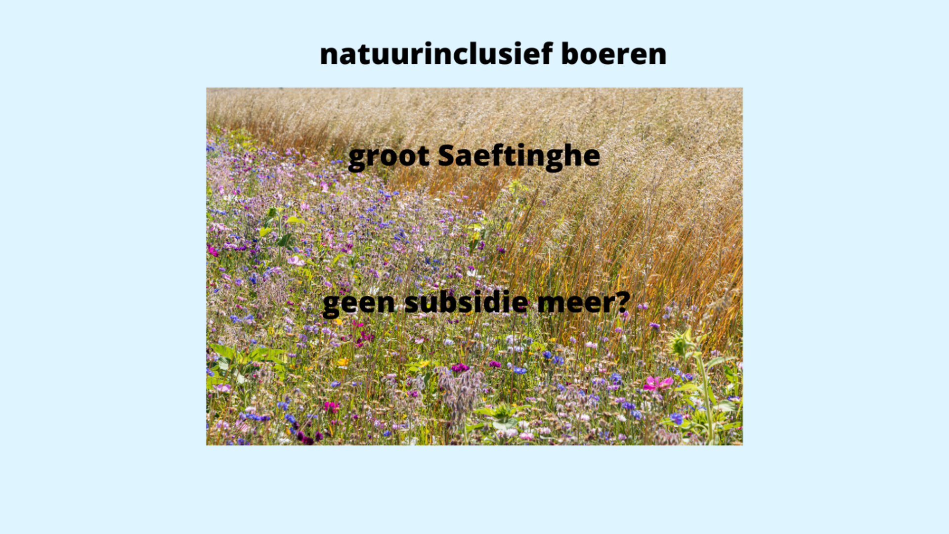 natuurinclusief boeren subsidie